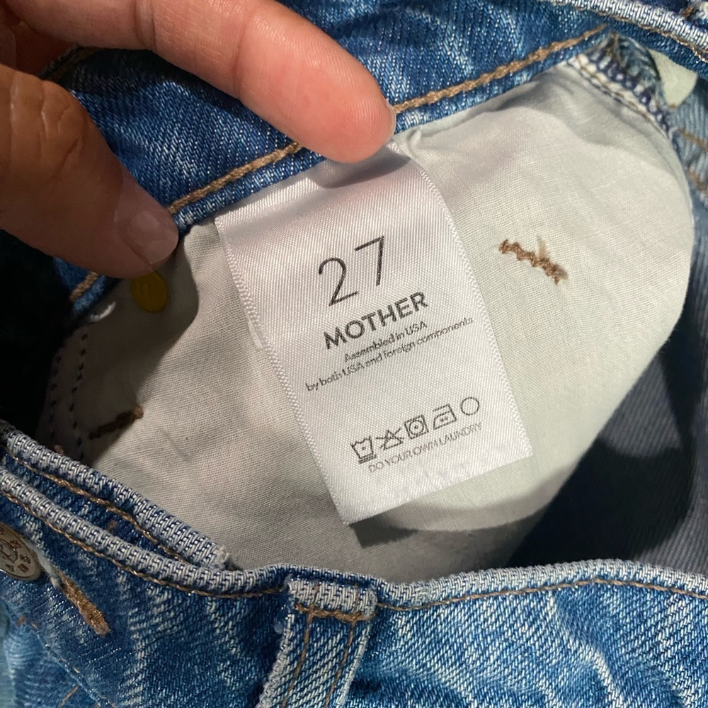 Mother Denim Snacks The Candy Stick Denim Jean Skirt Maxi Slit 27 - Picture 11 of 13